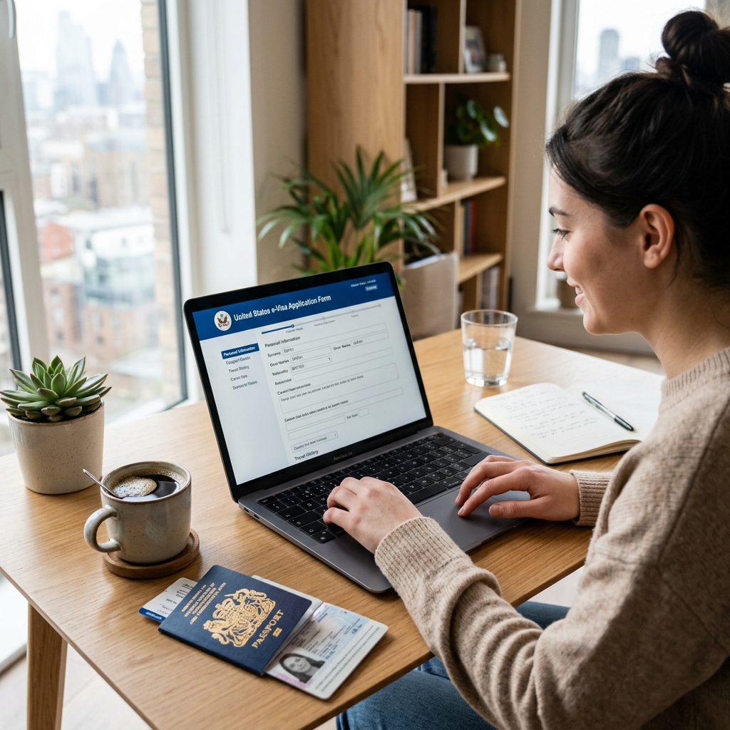 Filling out an e-Visa online